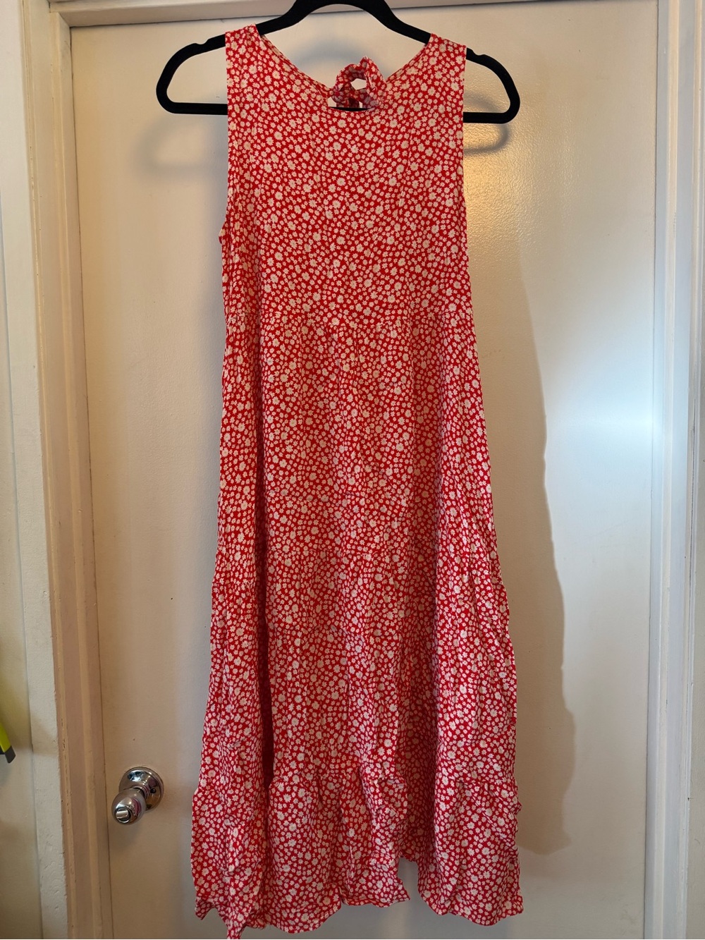 Sezane Mara Dress FR 40 / US 8 Red Floral Midi - Women's